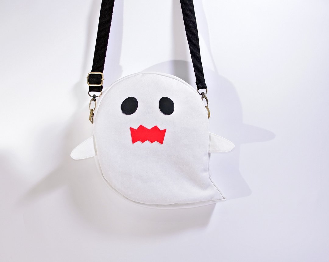 幽灵 调皮鬼 斜背包(白) Gost crossbody bag 万圣节 造型背包 - 侧背包/斜挎包 - 棉 