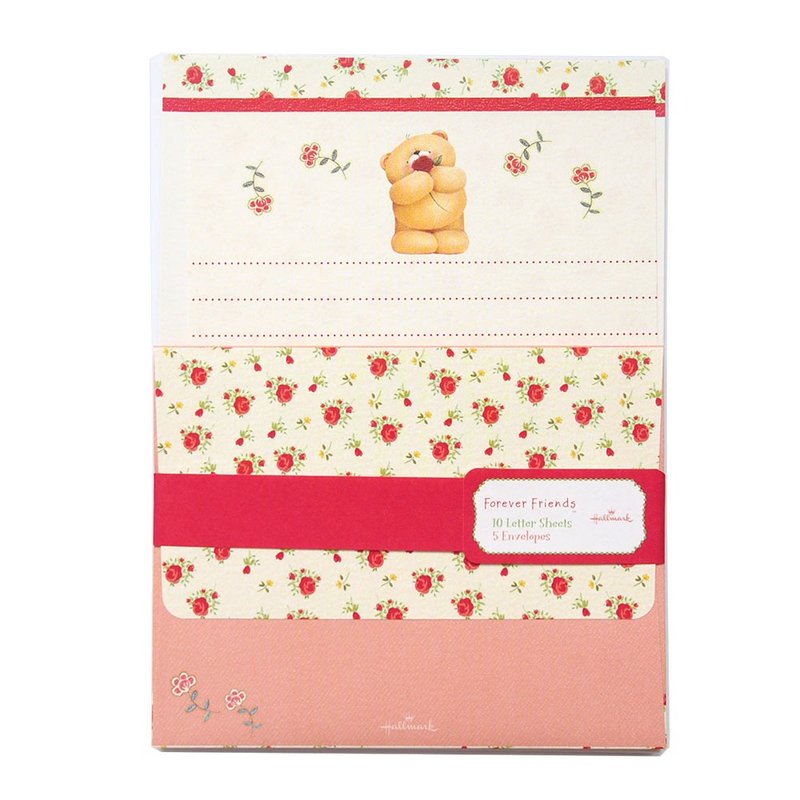 信套组 熊熊写信给你(红)【Hallmark-ForeverFriends-信封/信纸】 - 信封/信纸 - 纸 多色