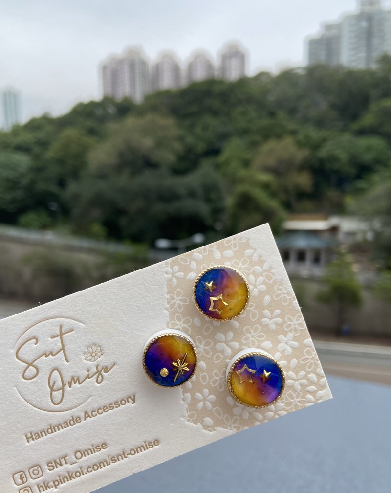 【浪漫・黄昏・扩香石口罩扣】香港手作/扩香石饰品/浪漫/情人 - 口罩 - 其他材质 黄色