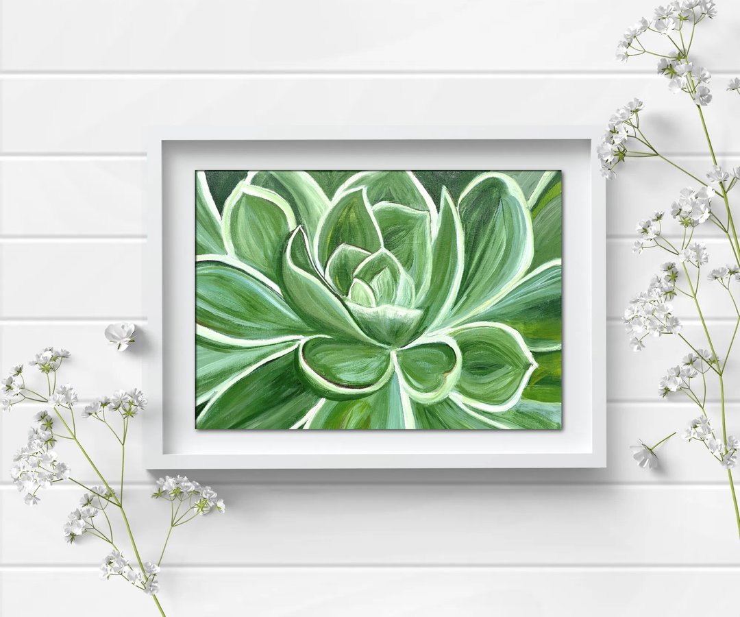 Indoor Plants Painting, Plant Wall Art,  Wall Decor, Kitchen Decor - 墙贴/壁贴 - 压克力 多色