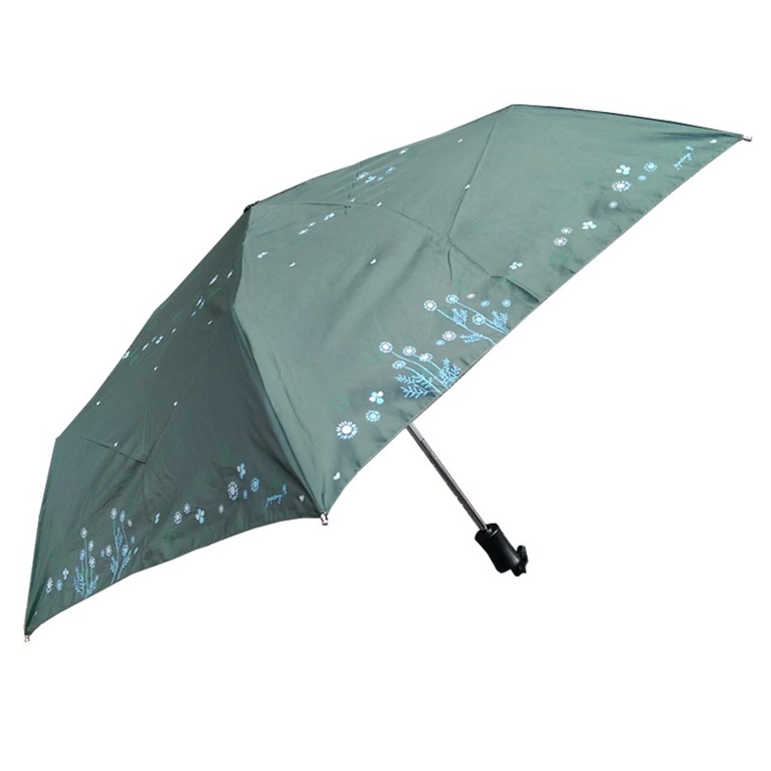 <Puputraga>夏日绿叶的气息/抗UV晴雨两用伞/墨绿 - 雨伞/雨衣 - 防水材质 绿色