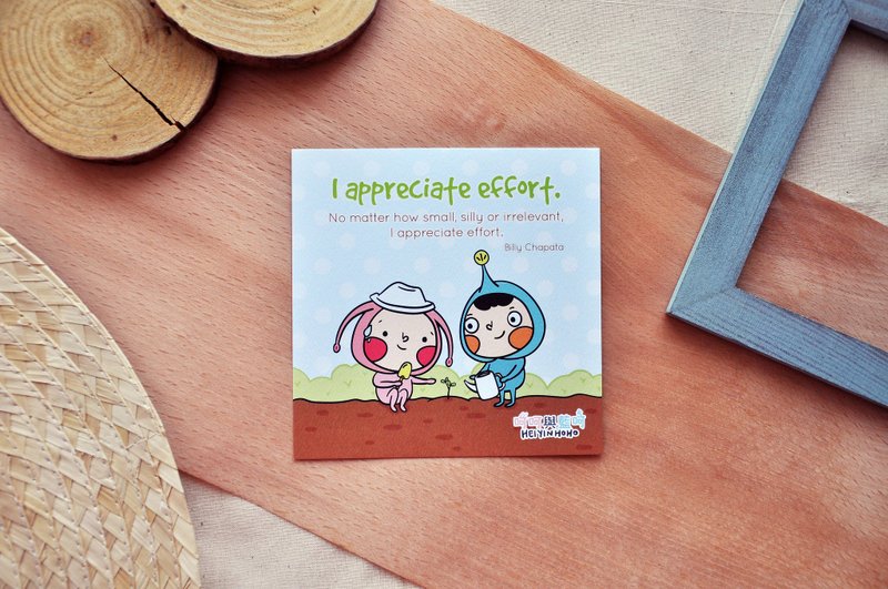 明信片 I Appreciate Effort - 卡片/明信片 - 纸 多色