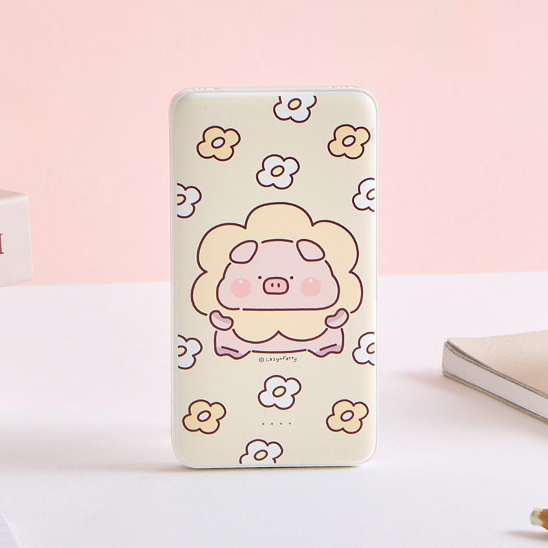 胖才可爱肉呆花朵双线快充10000mAh行动电源 - 充电宝/传输线 - 塑料 多色