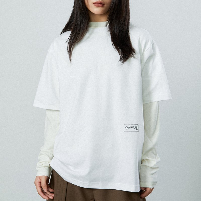 十周年限定短袖T恤 索罗娜抗皱凉感 做旧印花TEE - 中性连帽卫衣/T 恤 - 棉．麻 咖啡色