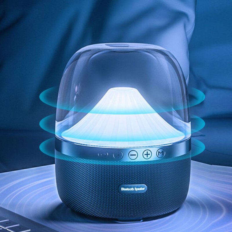 HP惠普BTS03炫彩光影蓝牙音箱蓝牙音响RGB大水母蓝牙喇叭8CA78AA - 扩音器/喇叭 - 其他材质 黑色