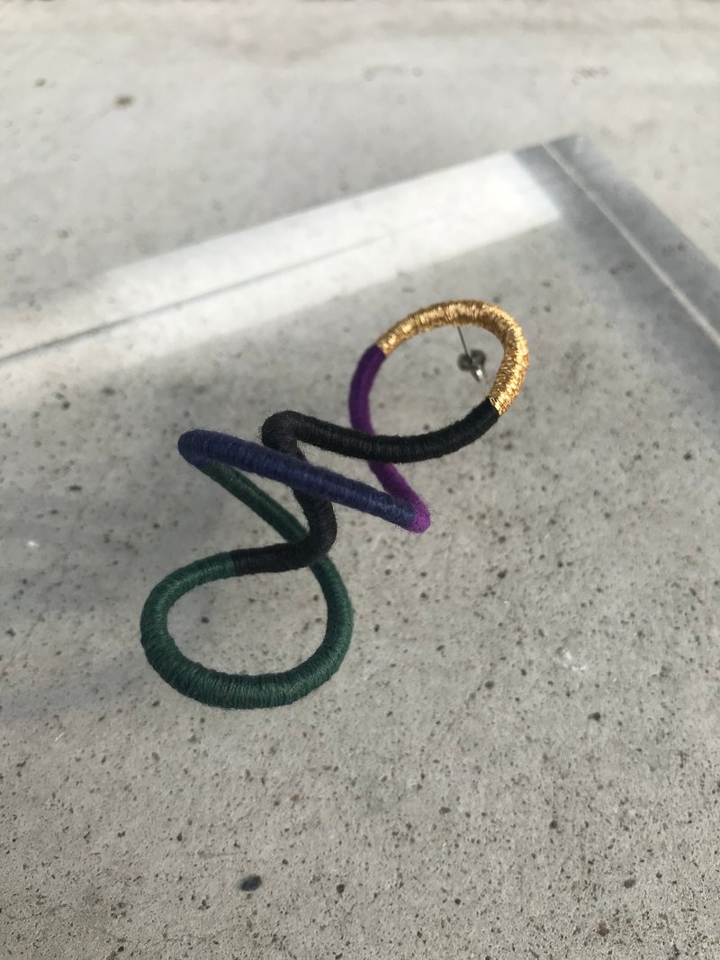 unique - 耳环/耳夹 - 其他材质 紫色