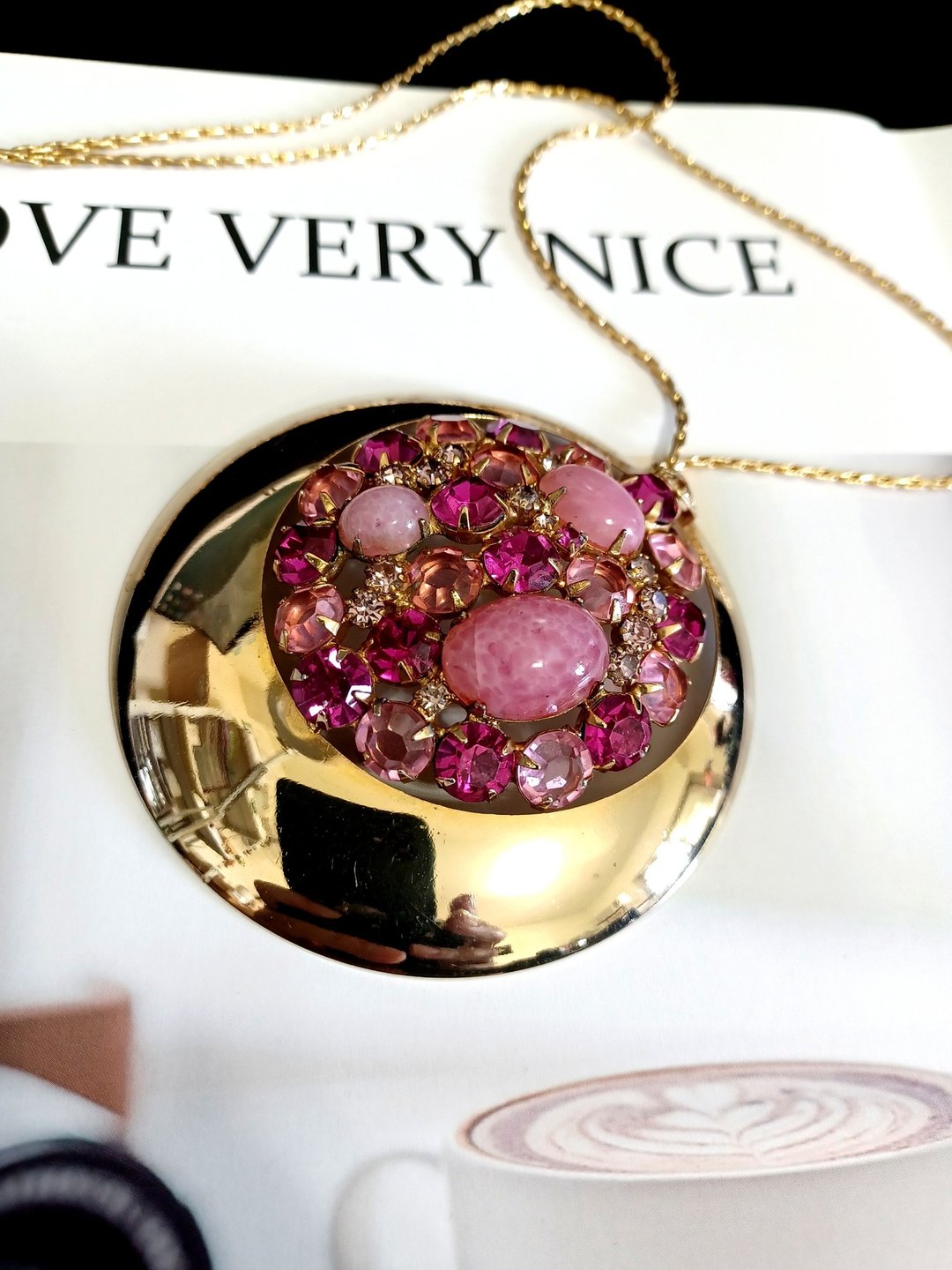 vintage jewelry  优雅紫罗兰花园莱茵 项链 - 项链 - 其他金属 