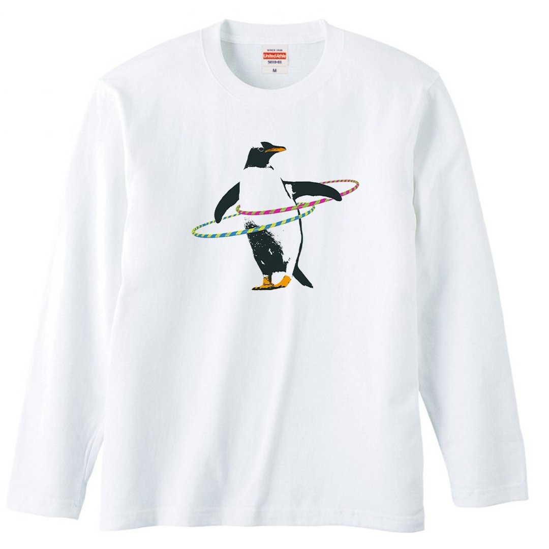 Long sleeve t-shirt / Diet penguin - 男装上衣/T 恤 - 棉 白色