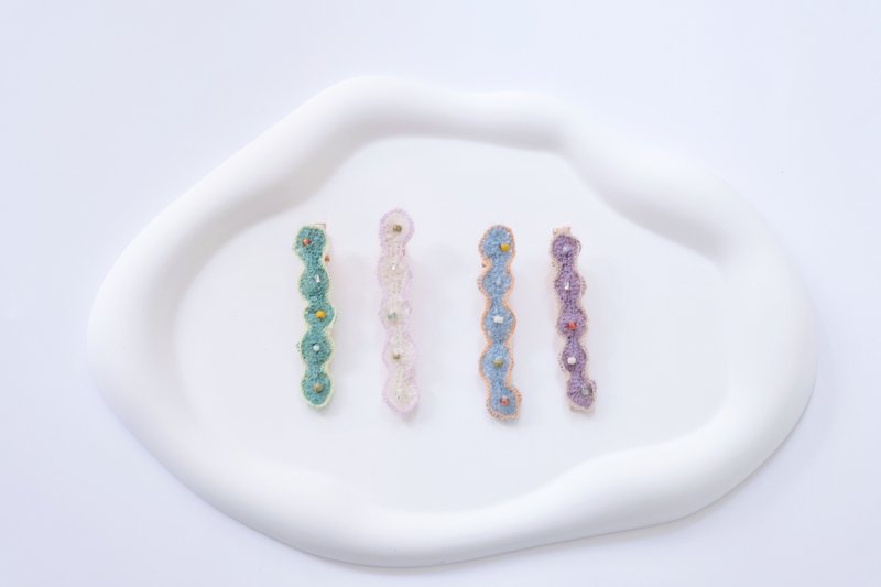 波浪形发夹 - 发饰 - 羊毛 