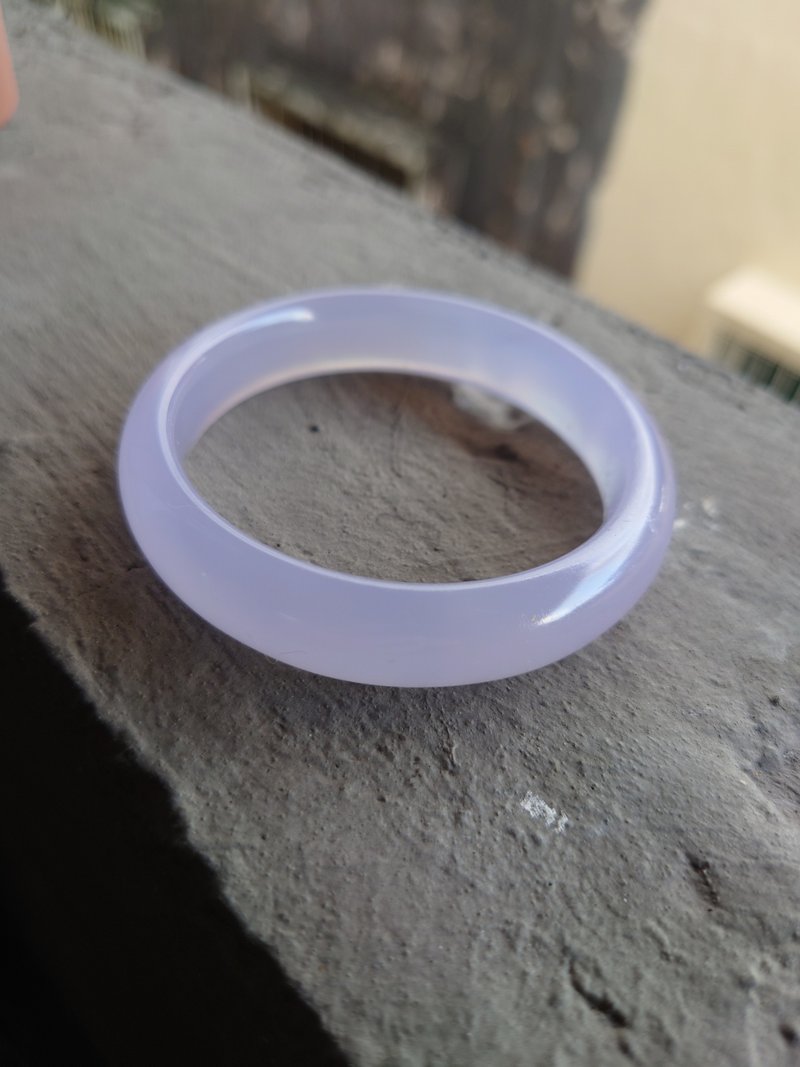 Miss feng天然紫玉玛瑙手镯色冰透放光非常漂亮。 - 手链/手环 - 玉石 