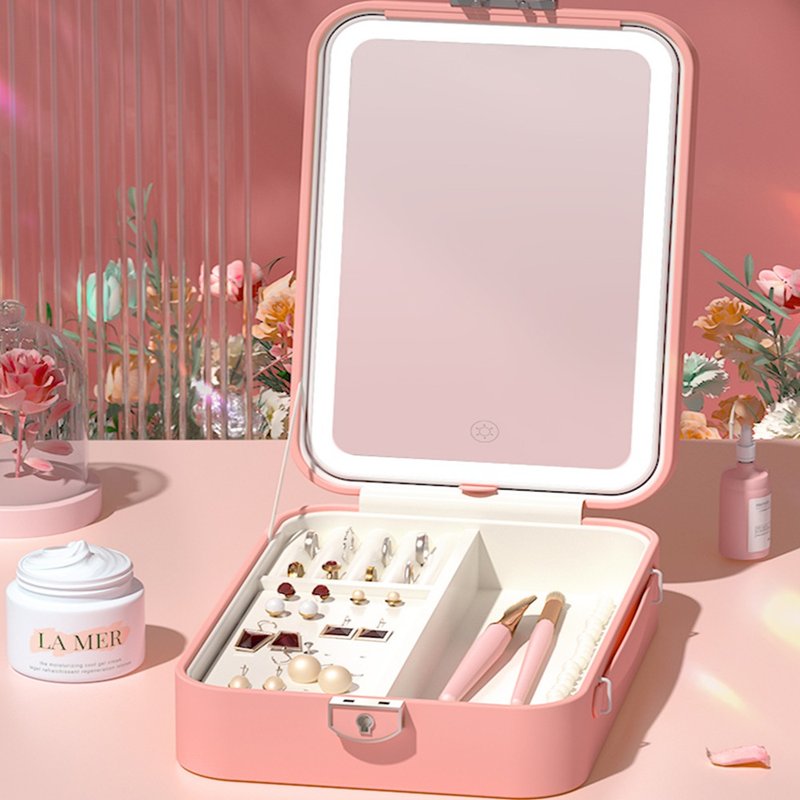 【免运特惠】宝盒镜LED化妆镜子首饰收纳盒/斐色耐 - 脸部清洁/卸妆用品 - 其他材质 
