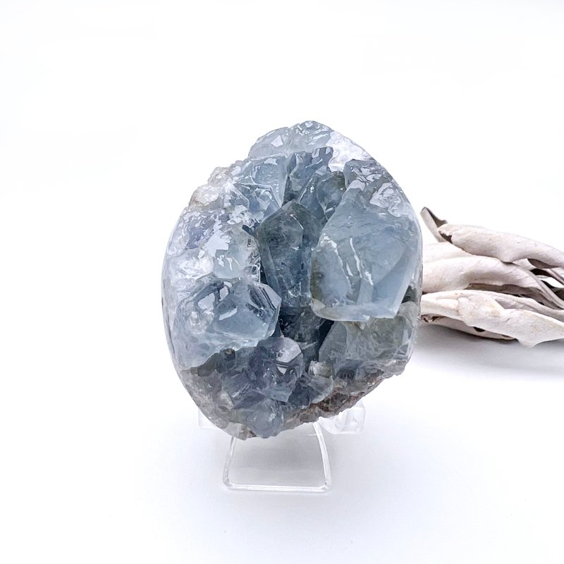 拥抱。原矿 疗愈 净化 摆件 勇气 舒缓 l 天青石原矿 蛋蛋 l - 摆饰 - 水晶 蓝色