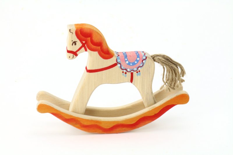 马鞍中马 - 玩具/玩偶 - 木头 红色