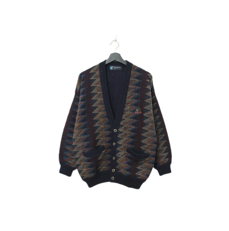 Back to Green-复古毛衣 开襟 稳重深色 ws-49 vintage sweater - 女装针织衫/毛衣 - 羊毛 