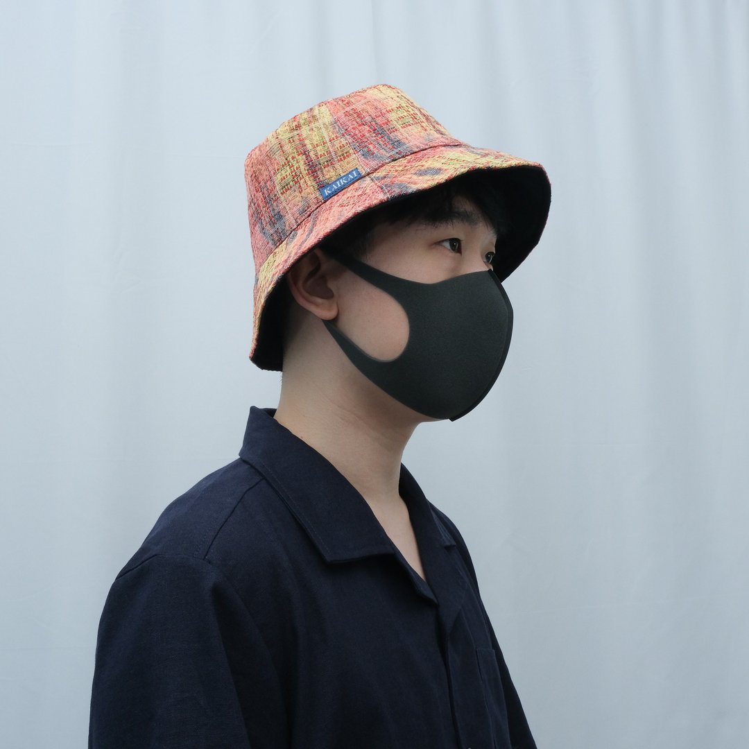 KAIKAI - Fearless - 格纹编织麻渔夫帽 - 帽子 - 棉 多色