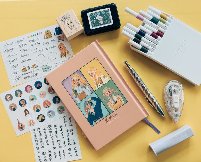 最甜蜜的生活 百花之歌 精装万年历 行事历 钢笔可用 - 笔记本/手帐 - 纸 橘色