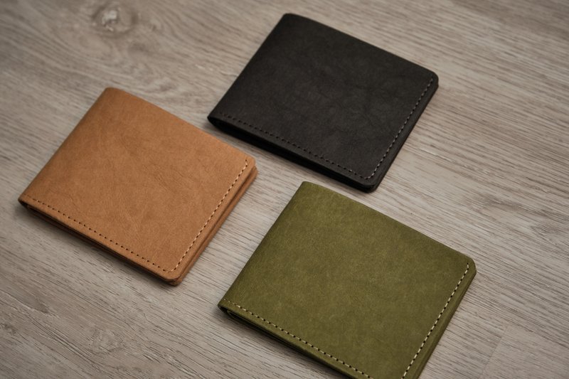 【环保永续】RAW 原始系列 短银包 短夹 皮革纸 水洗牛皮纸 环保 - 皮夹/钱包 - 纸 多色