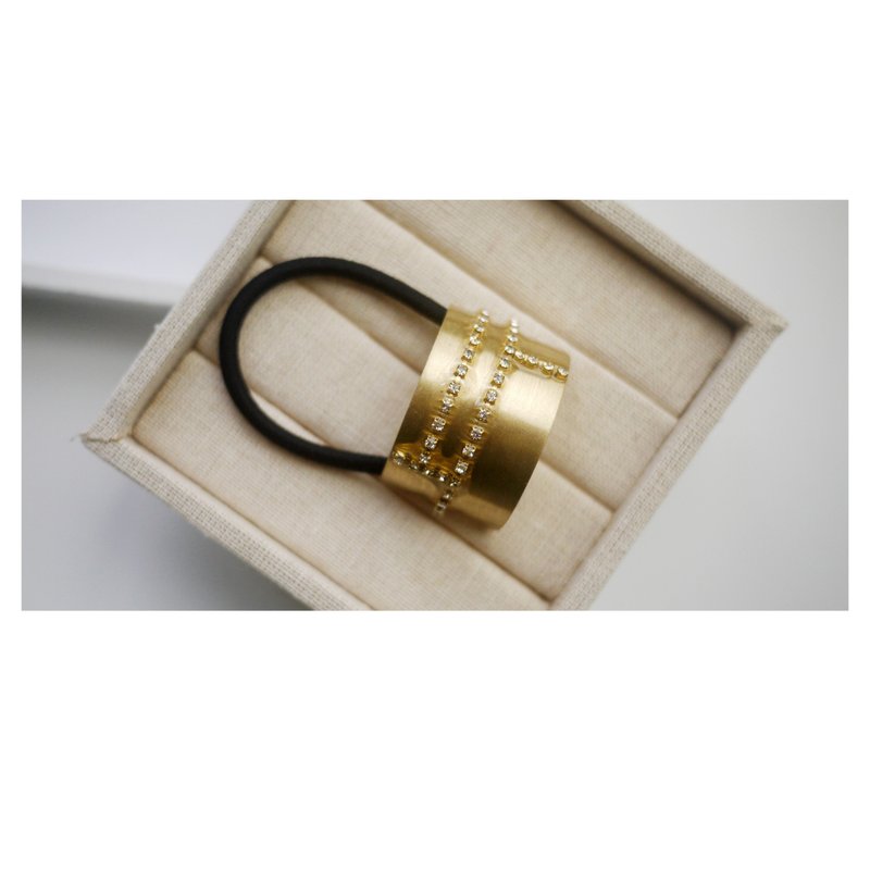 几何排钻发绳 | 发圈 | hair tie/elastic - 发饰 - 其他材质 金色
