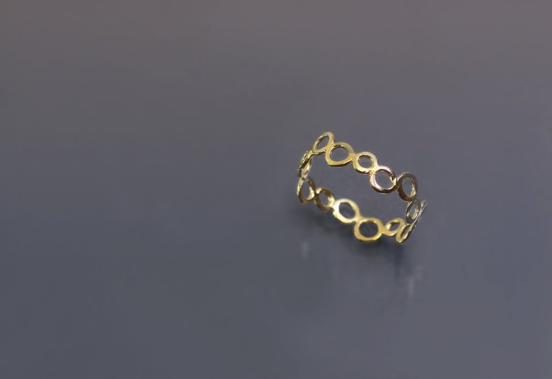小品系列-泡泡黄铜戒 - 戒指 - 铜/黄铜 黄色