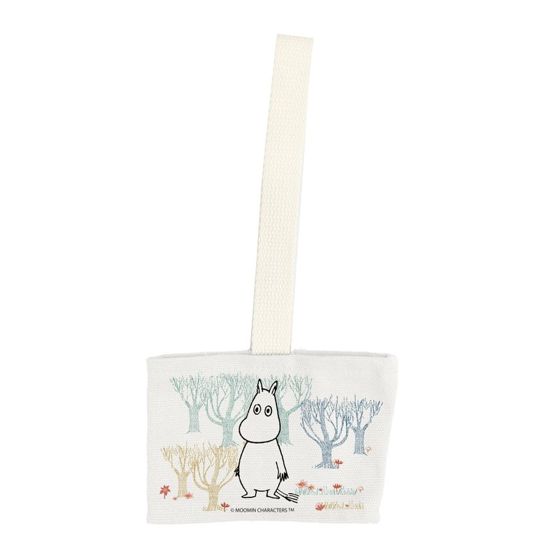 Moomin噜噜米授权-饮料提袋(白),AE06 - 随行杯提袋/水壶袋 - 棉．麻 白色
