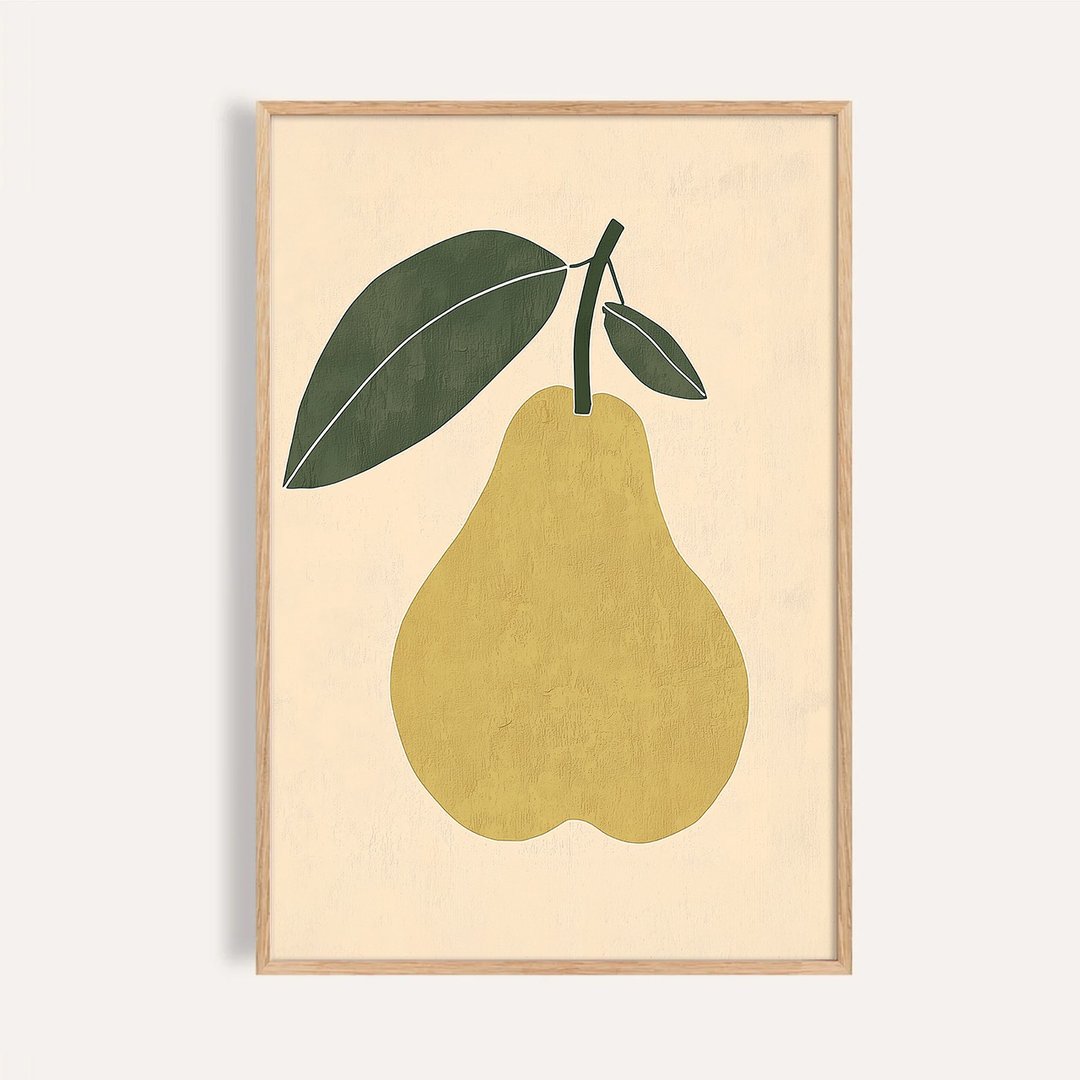 静静熟成的黄梨 Golden Pear Stillness / 童话系列果物插画 - 海报/装饰画/版画 - 纸 