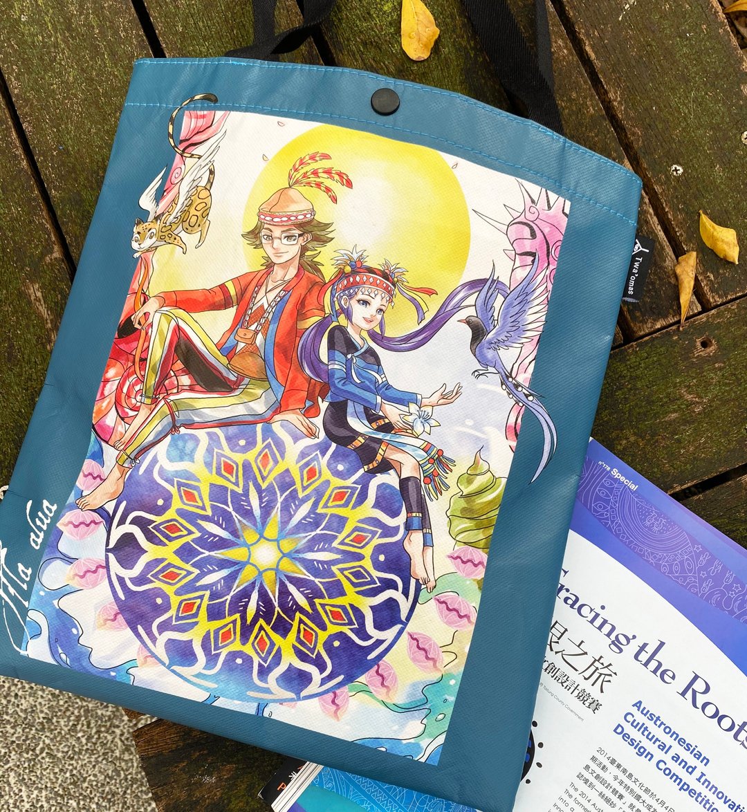 Sunny Bag x 塔哇欧玛司-文青袋-拉阿鲁哇族 - 侧背包/斜挎包 - 其他材质 蓝色