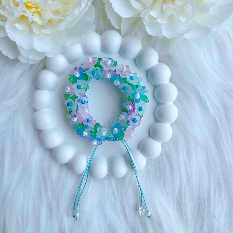 花痴手链，蜡线，可调式尺寸 | 手工手链，柔和风格 - 手链/手环 - 贵金属 