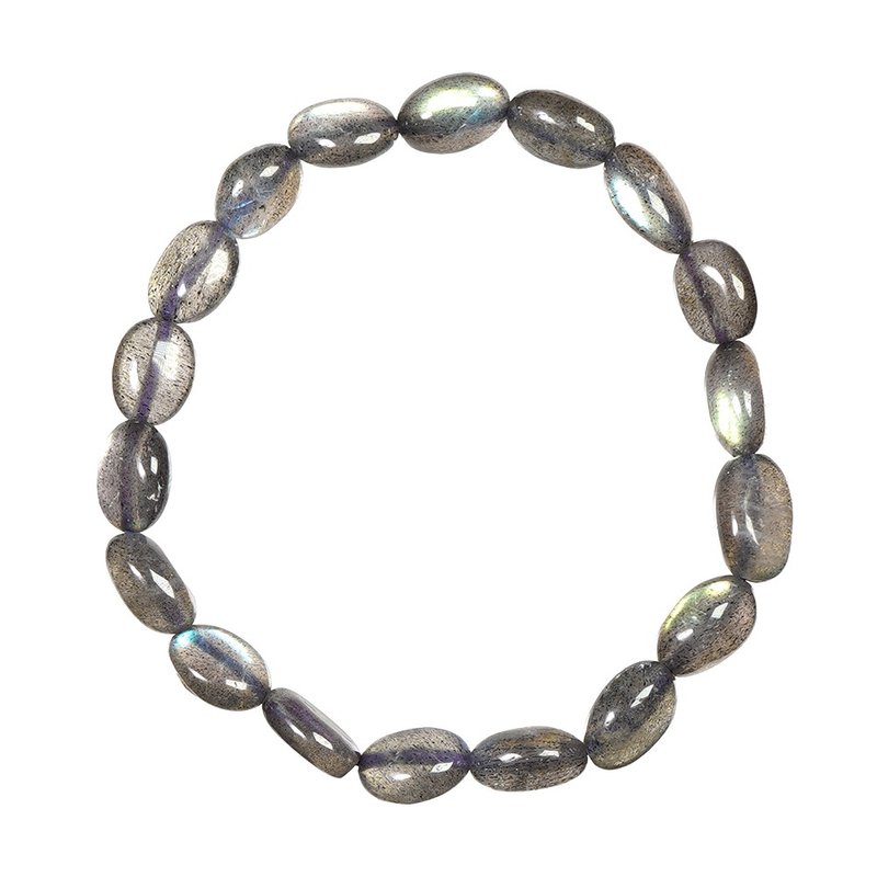 【正佳珠宝】拉长石 高品星光蓝彩 11.8g 随形拉长石手珠 - 手链/手环 - 半宝石 多色