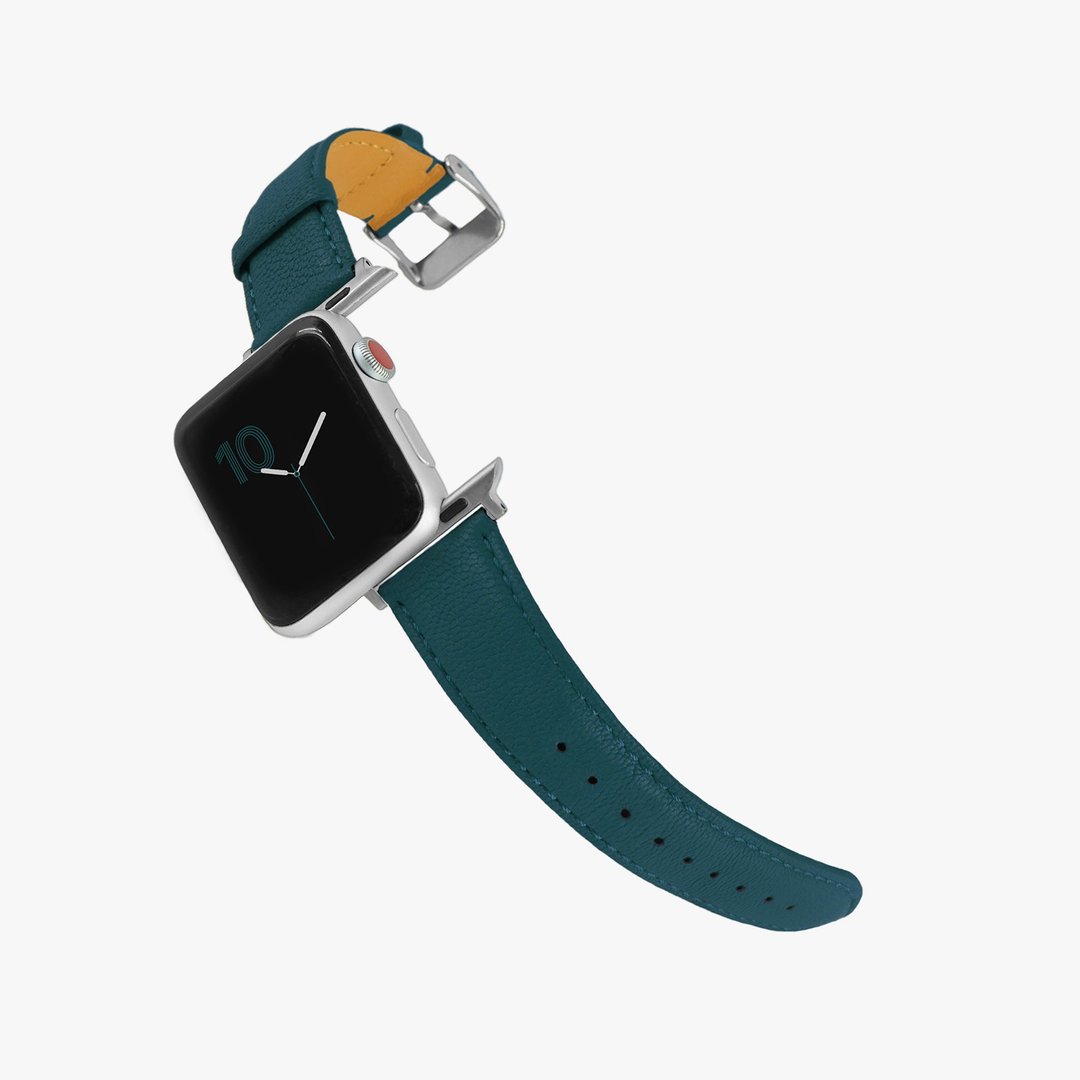 定制化礼物意大利真皮革表带Apple Watch 湖水蓝绿色 - 表带 - 真皮 绿色