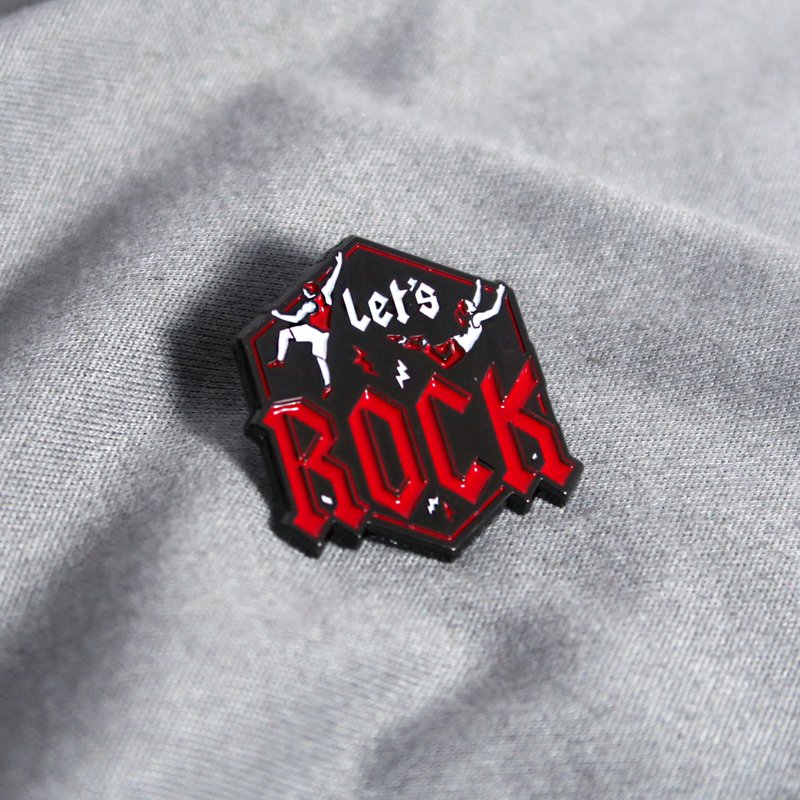 Let's Rock 珐琅徽章 – 攀岩者与抱石者的礼物 – 攀岩针 – 등반 クライミング - 徽章/别针 - 其他金属 多色