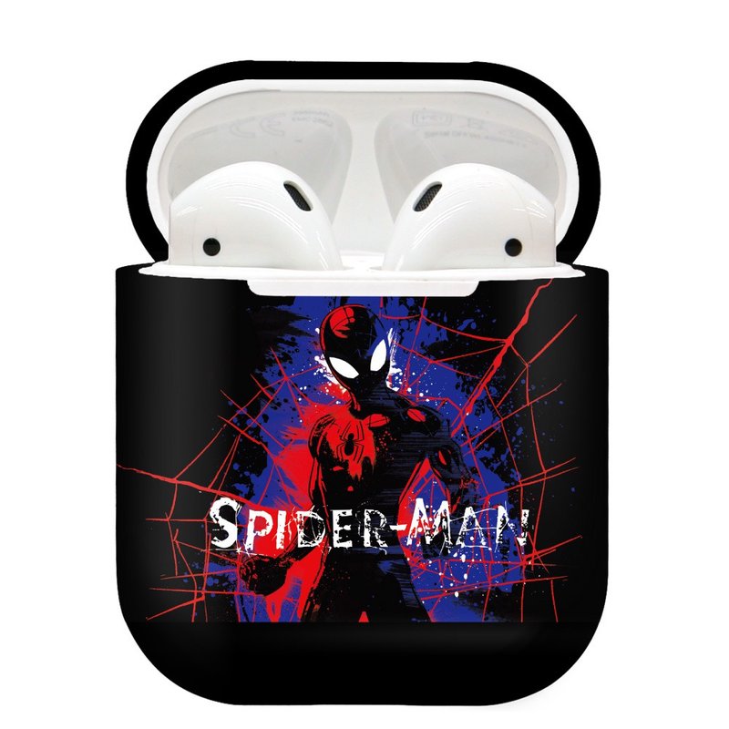 【Hong Man】漫威系列 AirPods硬式保护套 蜘蛛人 暗夜款 - 数码小物 - 塑料 黑色