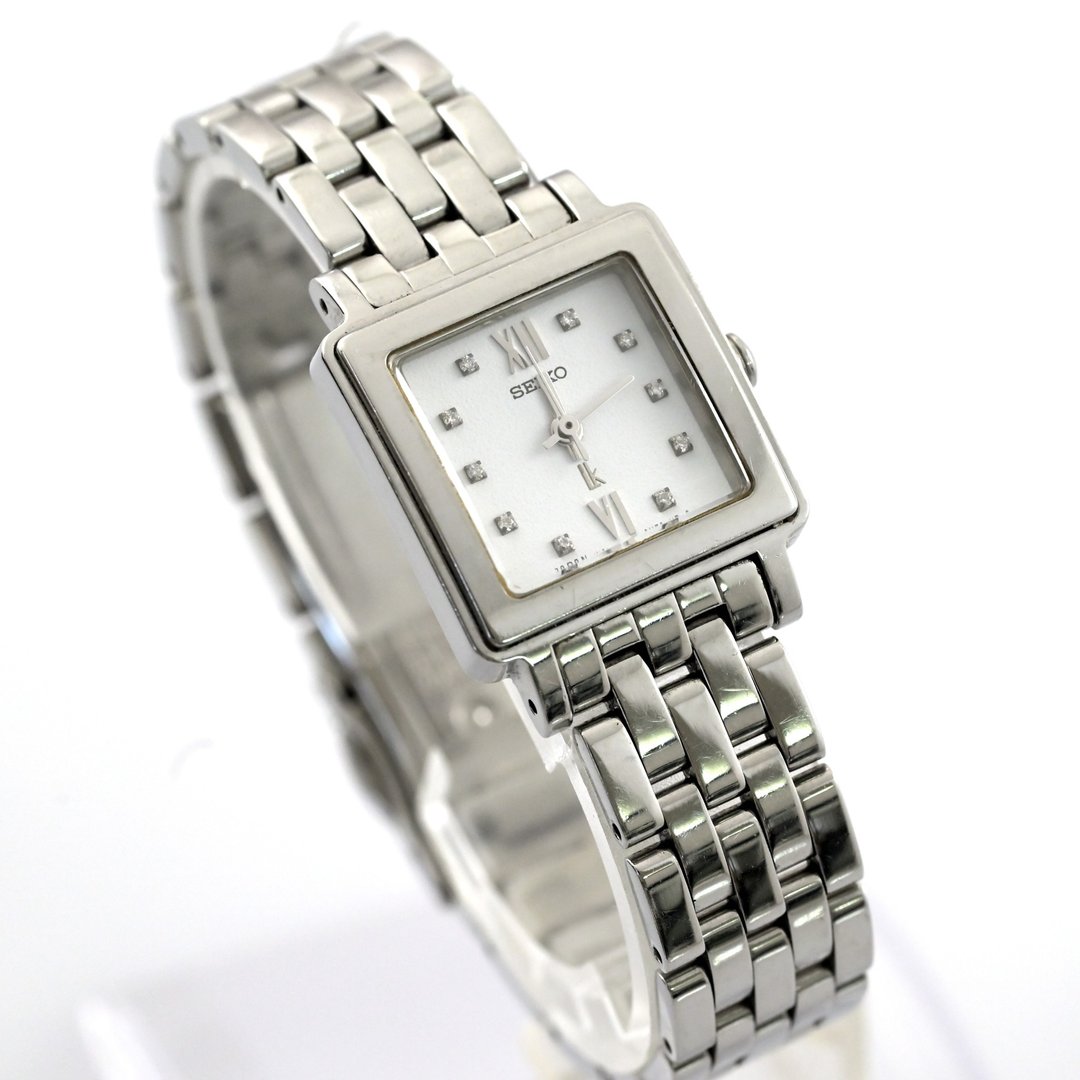SEIKO LUKIA 方形 1N01-0GK0 女仕腕表 石英机芯 白色表盘 三针显示 手表 古董表 - 女表 - 不锈钢 