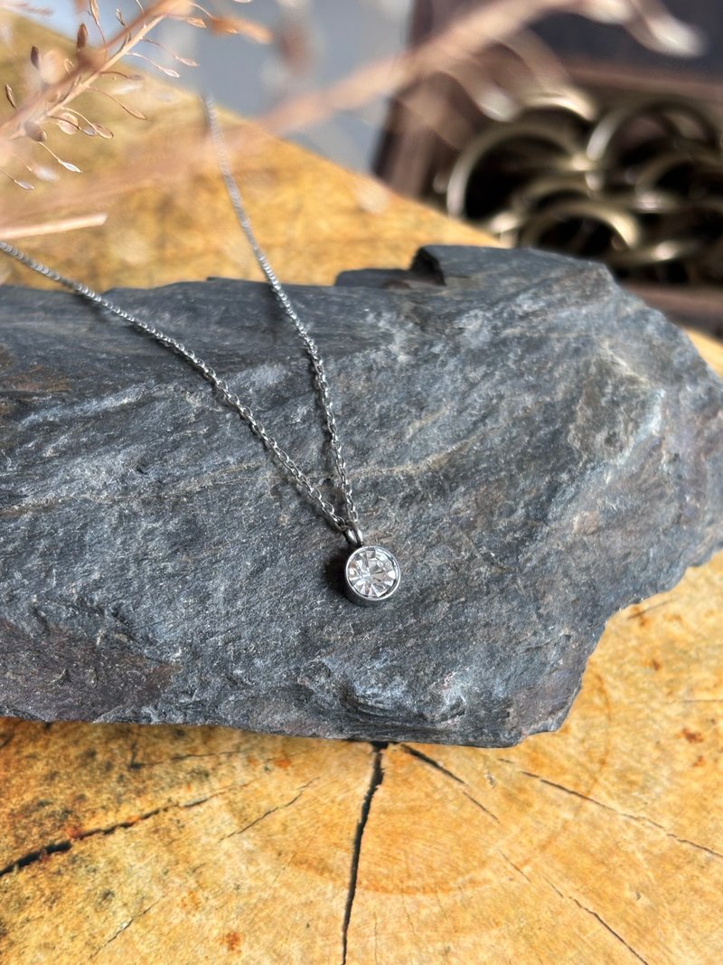 基本款百搭单钻 不锈钢项链颈链细链 叠搭 4段长度 - 项链 - 不锈钢 银色