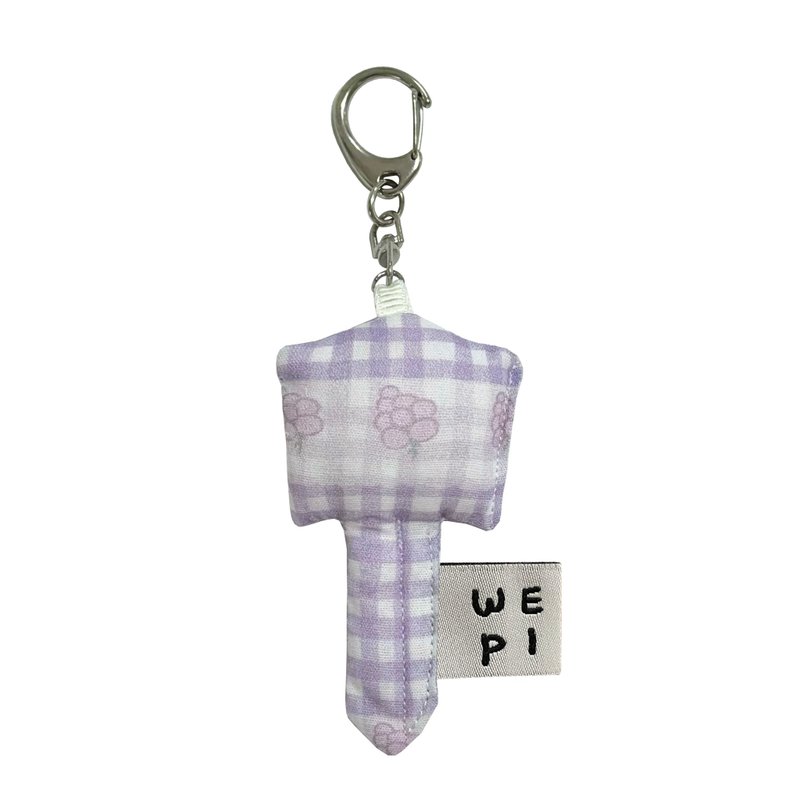Flufy key - 葡萄/手工迷你钥匙圈娃娃礼物吊饰微型 - 钥匙链/钥匙包 - 其他材质 紫色