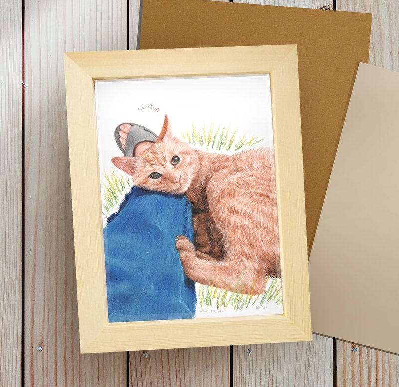 定制可爱手绘宠物画像 | 6*8寸 | 猫狗 | 粉彩画 | 毛宝贝纪念 | - 订制画像 - 纸 