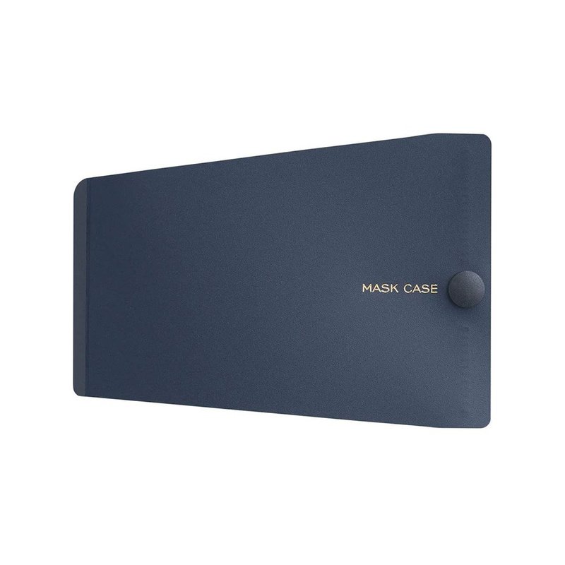 【KING JIM】抗菌口罩收纳夹 海军蓝 医疗口罩专用 小 - 口罩 - 塑料 蓝色