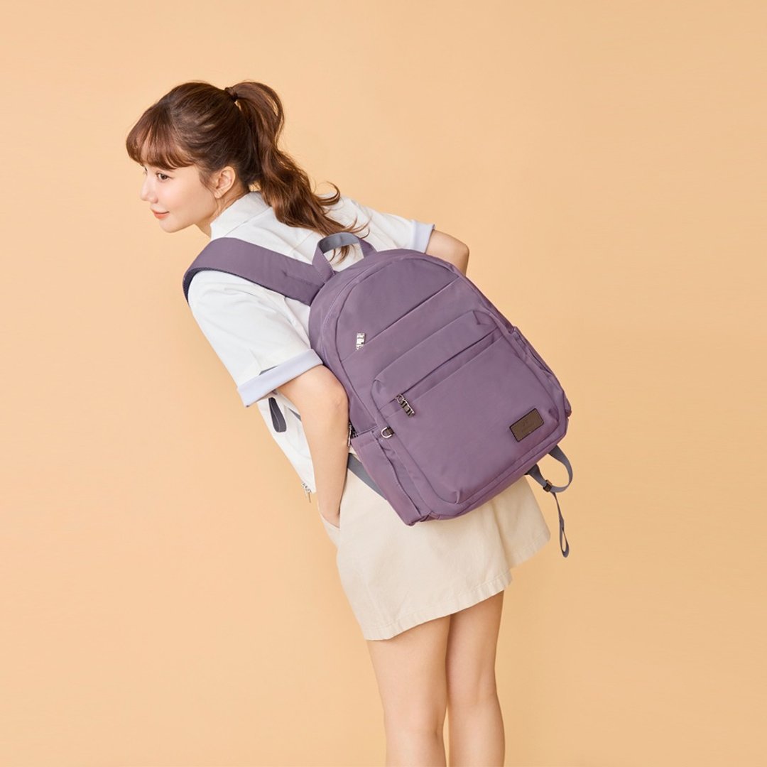 后背包-极光防泼水后背包-6399-19-多色任选 - 后背包/双肩包 - 尼龙 紫色