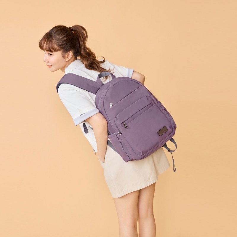 后背包-极光防泼水后背包-6399-19-多色任选 - 后背包/双肩包 - 尼龙 紫色
