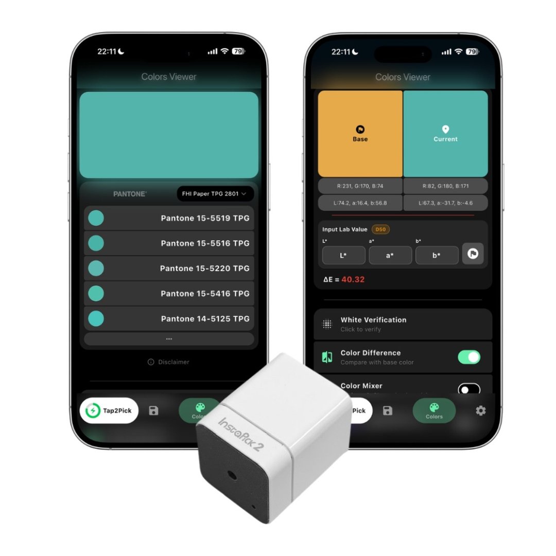 InstaPick 2 — Pantone 授权・无需订阅，口袋蓝牙取色器 - 数码小物 - 塑料 