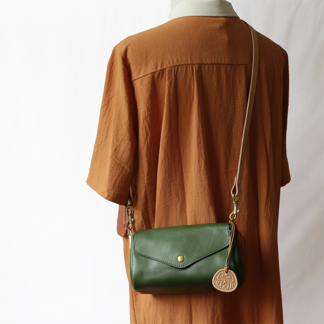手工缝制奢华牛皮单肩包斜挂式2路收纳袋Encounter pochette - 侧背包/斜挎包 - 真皮 多色