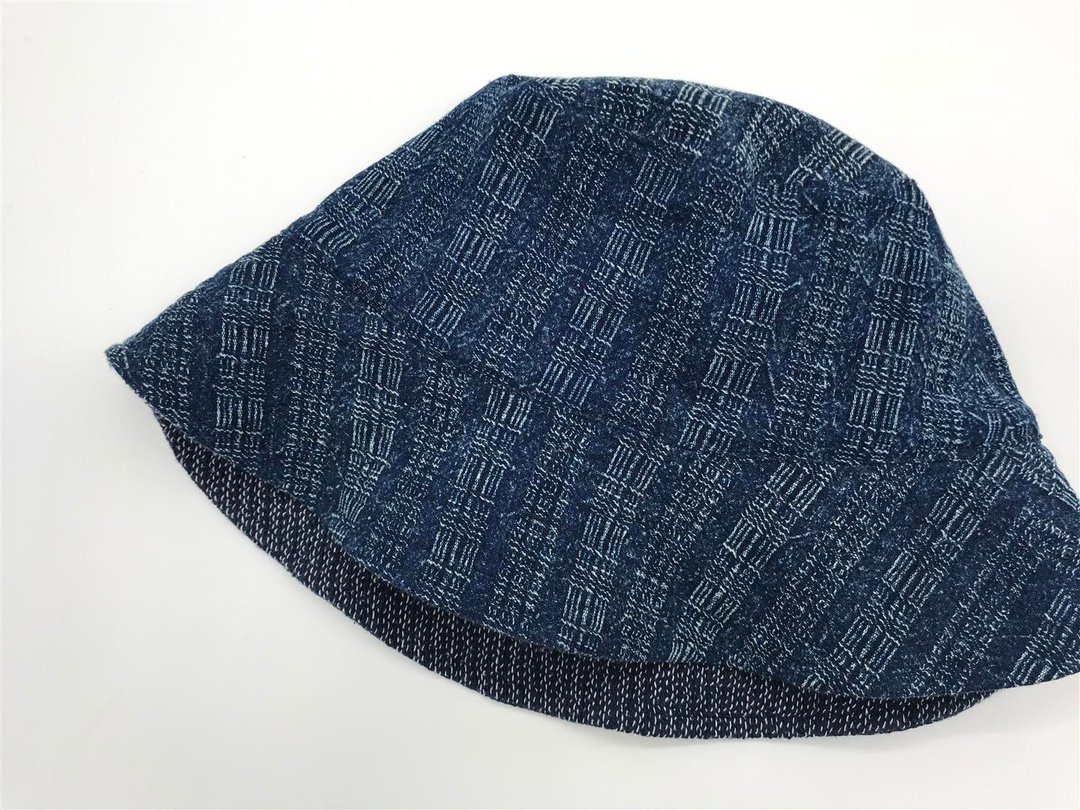 Cotton Indigo Bucket Hat Unisex (Double-Sided) Hat_ING_008 - 帽子 - 棉 蓝色