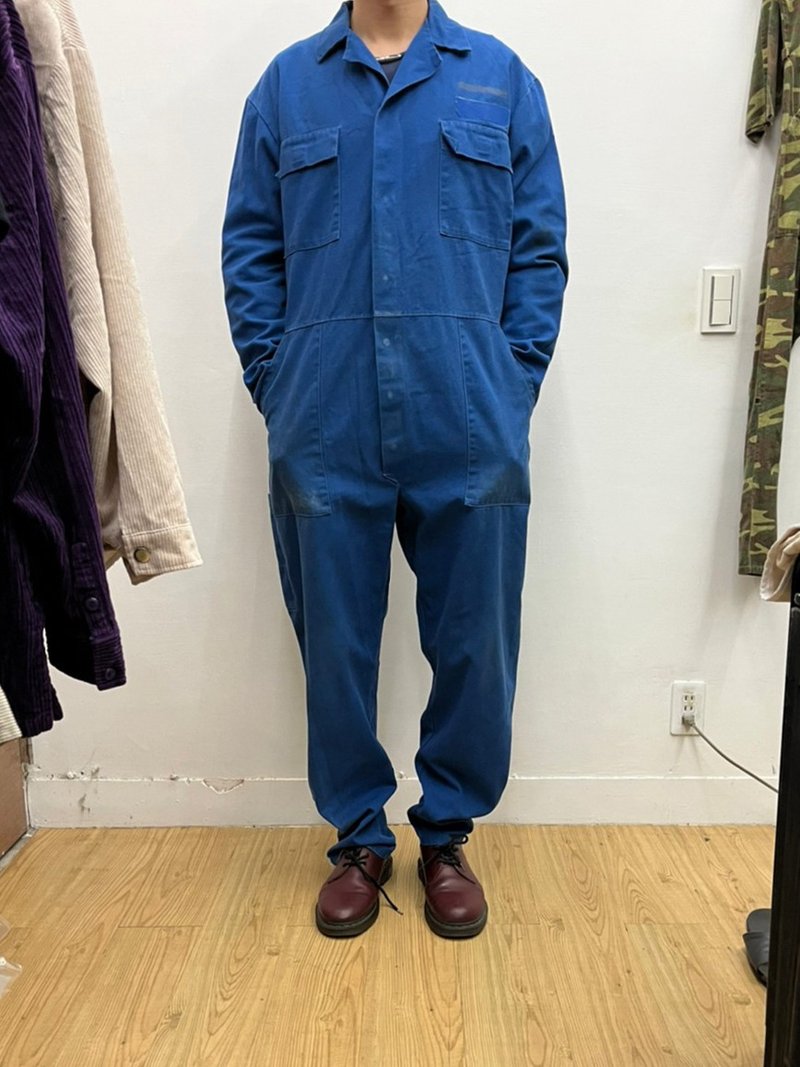 amuco 蓝 连身工作服 古着 二手 - 背带裤/连体裤 - 棉．麻 蓝色