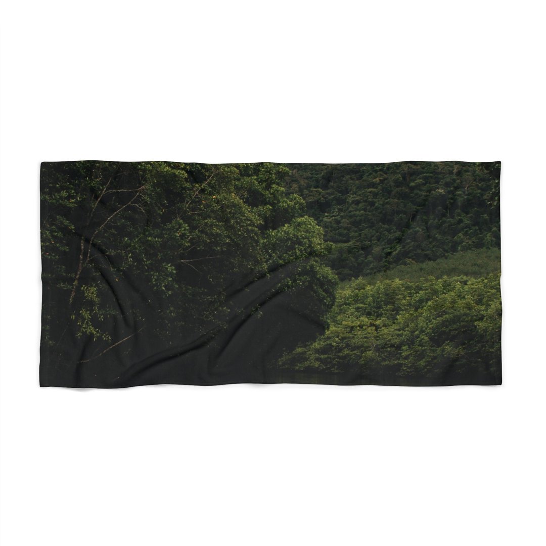 沙滩巾 - Evergreen Escape - 毛巾浴巾 - 聚酯纤维 绿色