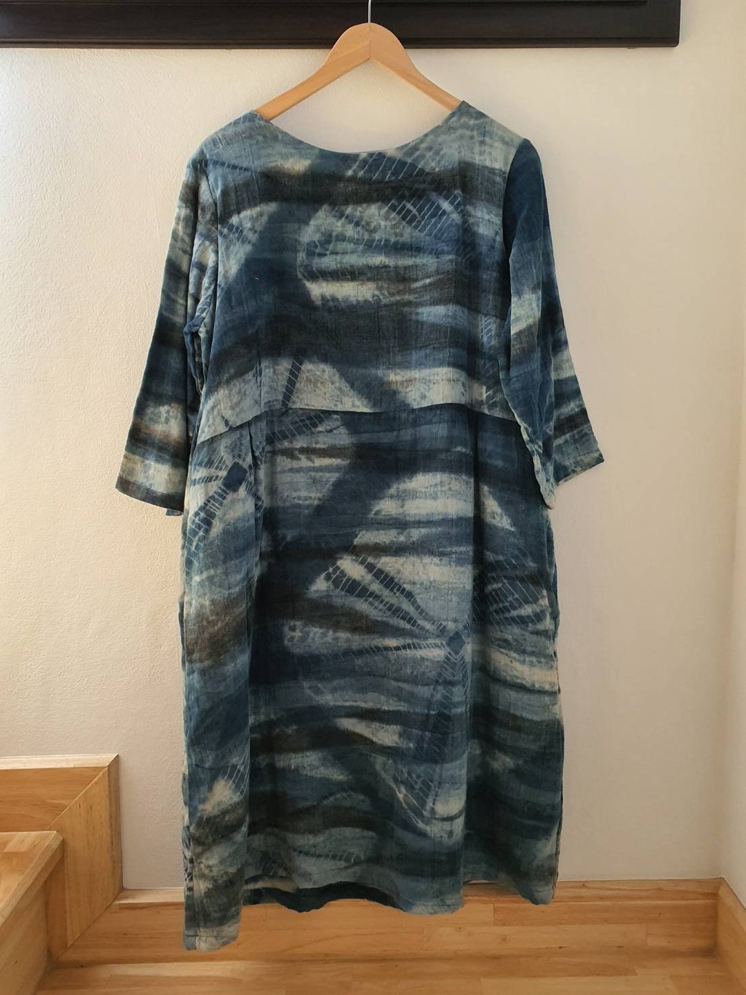 CLOUDY  DRESS : INDIGO DYE - 洋装/连衣裙 - 棉．麻 蓝色