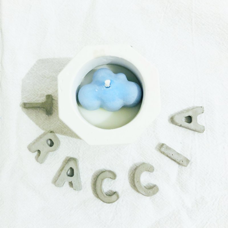 香氛系列-迷你云朵水泥蜡烛/质感白 - 香薰/精油/线香 - 水泥 白色