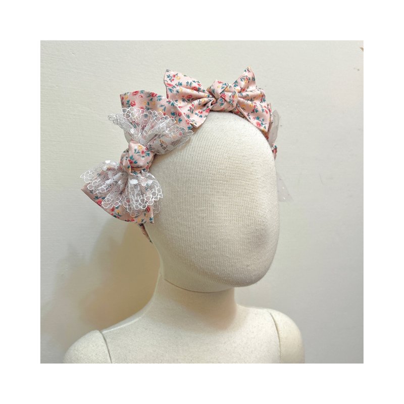 贝拉花绣 萌萌配件-婴幼儿儿童-70-120cm可定制-茶蘼花花 - 发带/发箍 - 棉．麻 粉红色