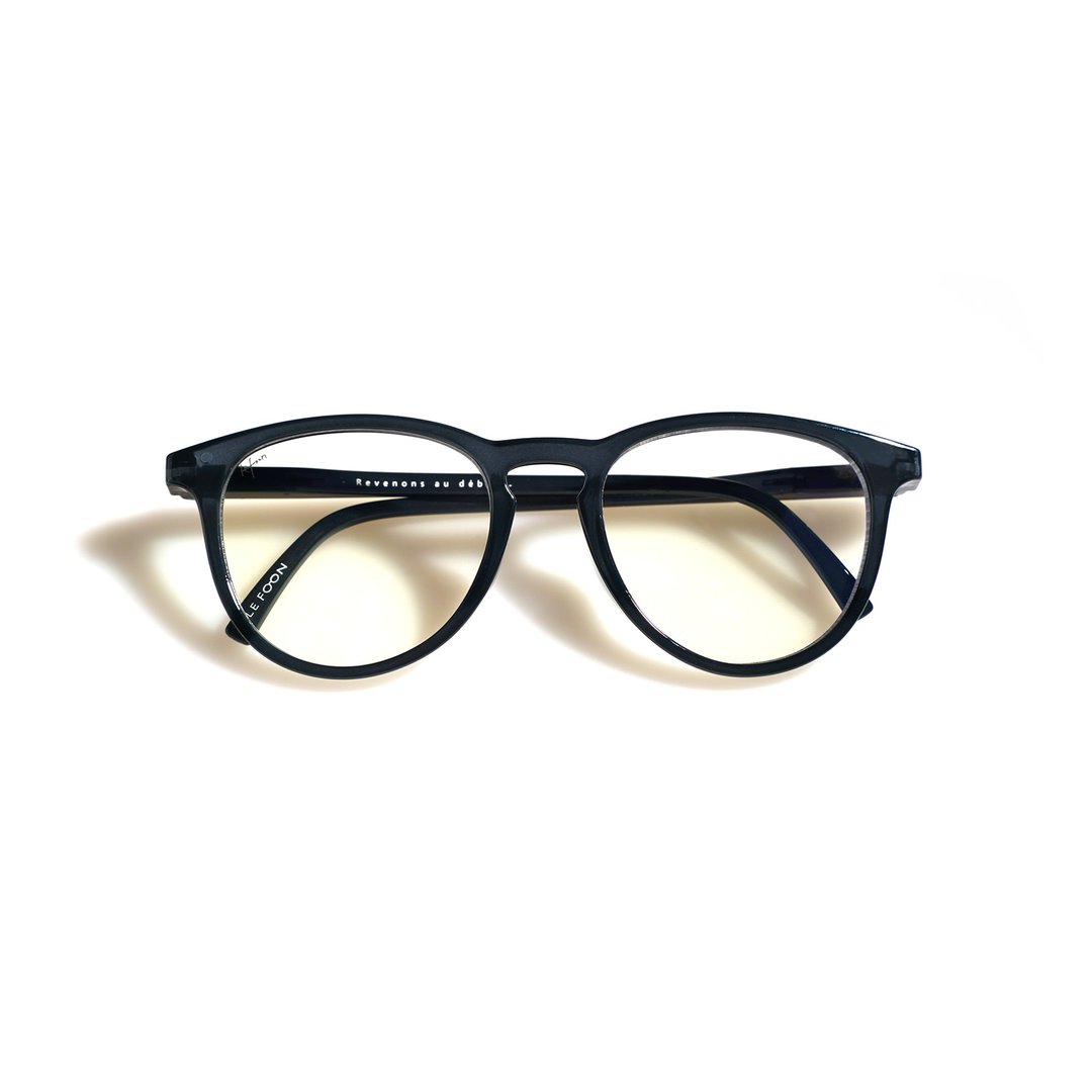 Kids computer glasses 细框 儿童抗蓝光眼镜 - 质感亮黑 - 婴儿饰品 - 塑料 黑色