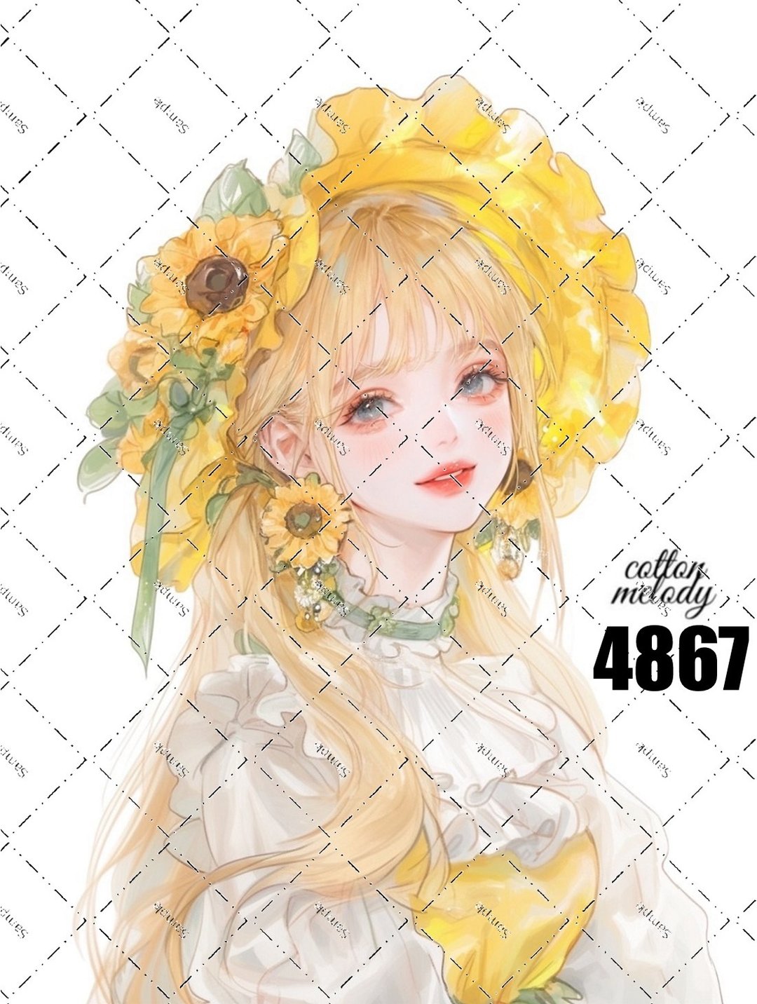 original sticker no.4867 人物贴纸 原创贴纸 原创人物贴纸 装饰贴纸 cotton melody - 贴纸 - 纸 
