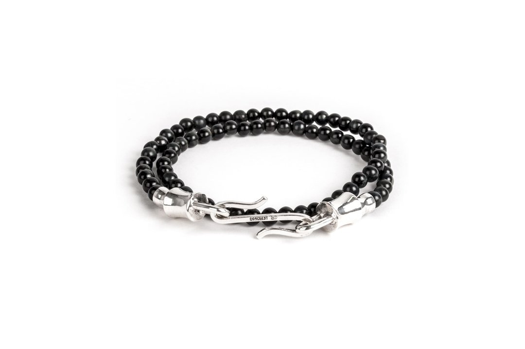 Lock in bracelet(tiger eye)虎眼石锁头手链 - 手链/手环 - 宝石 黑色