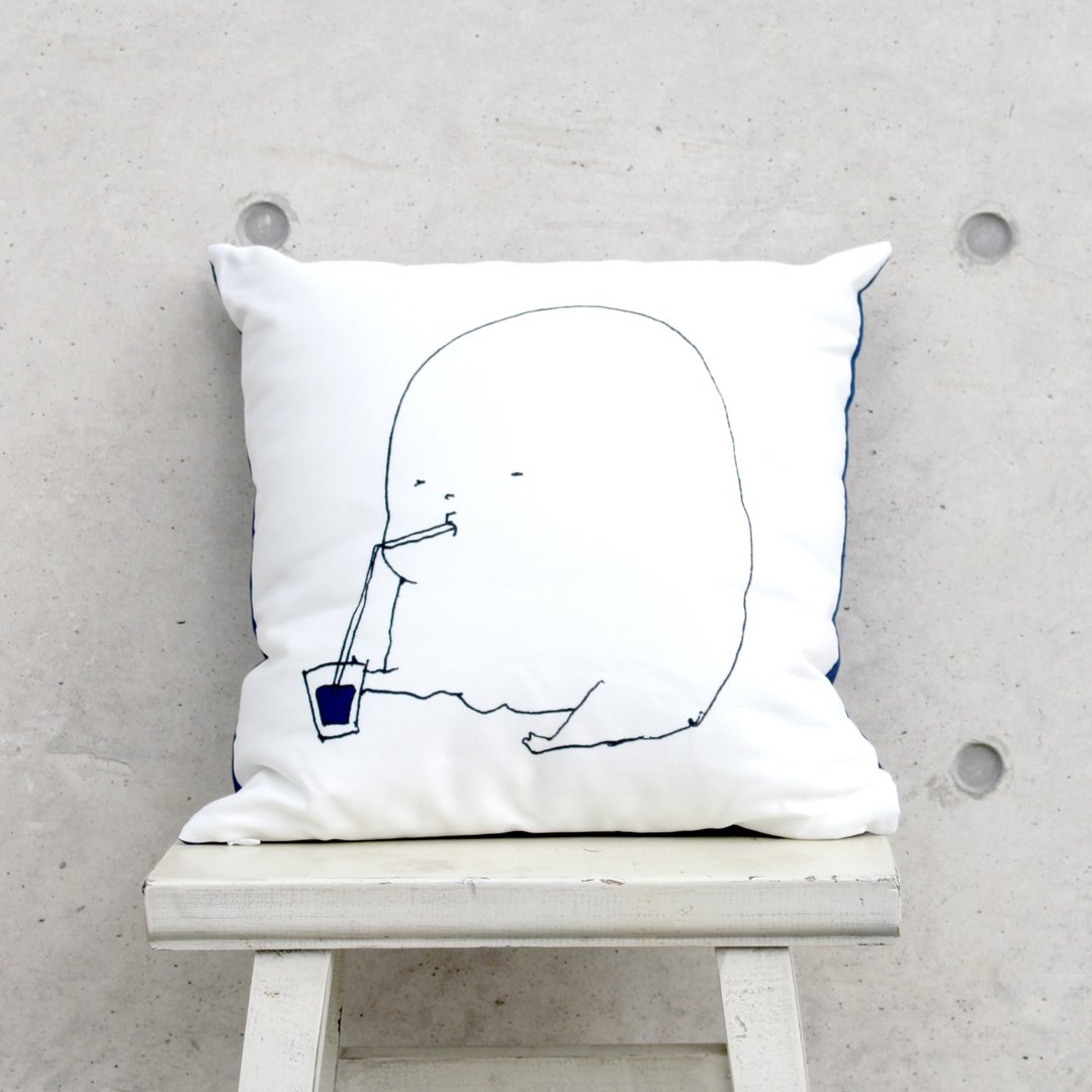 KONETA Cushion-drink　 - 枕头/抱枕 - 棉 白色